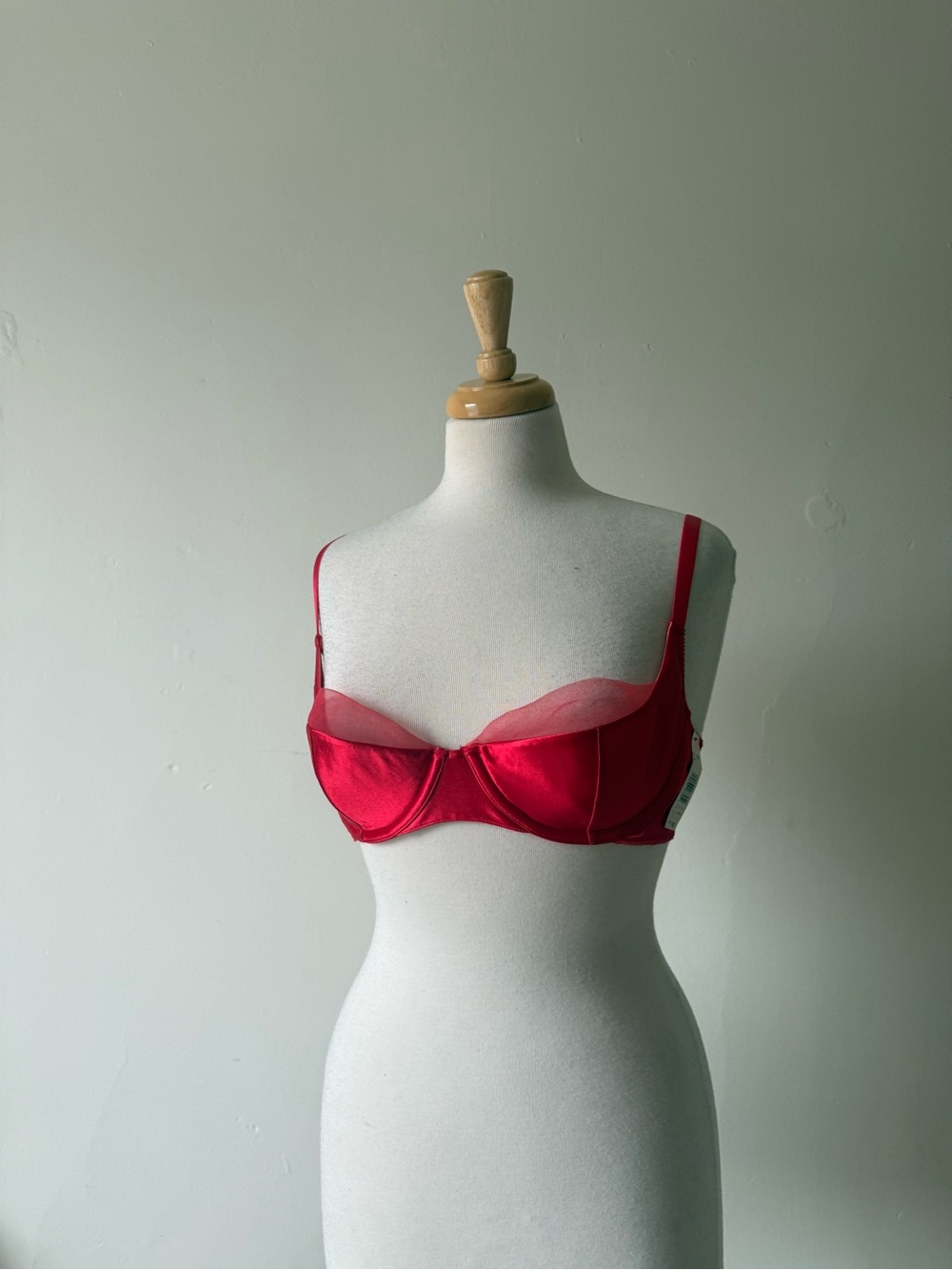 Vintage Jezebel Red Satin Shelf Bra / Lingerie Set – NWT – 38B – Made in USA